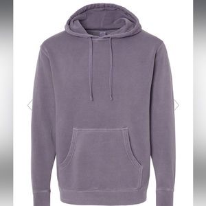 Pigment Plum Washed Purple Unisex Midweight Pigment-Dyed Hooded Sweatshirt 2XL